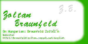 zoltan braunfeld business card